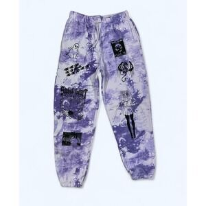 NEW GIRL ORDER Tie-Dye Dragon Jogger Pant Size 10 Purple